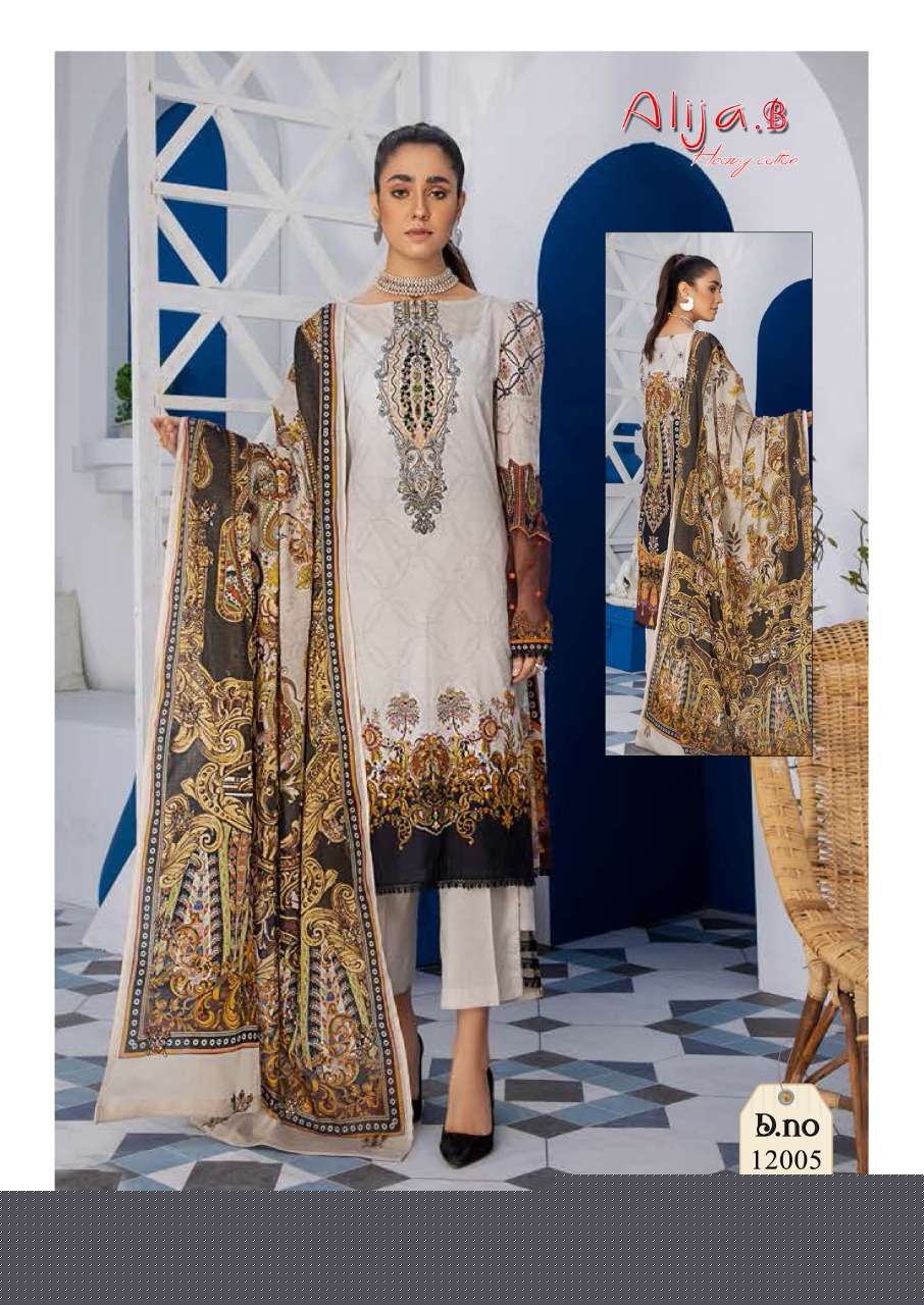 ALIJA.B VOL-12 BY KEVAL FAB 12001 TO 12006 SERIES BEAUTIFUL SUITS COLORFUL STYLISH FANCY CASUAL WEAR & ETHNIC WEAR HEAVY COTTON PRINT DRESSES AT WHOLESALE PRICE