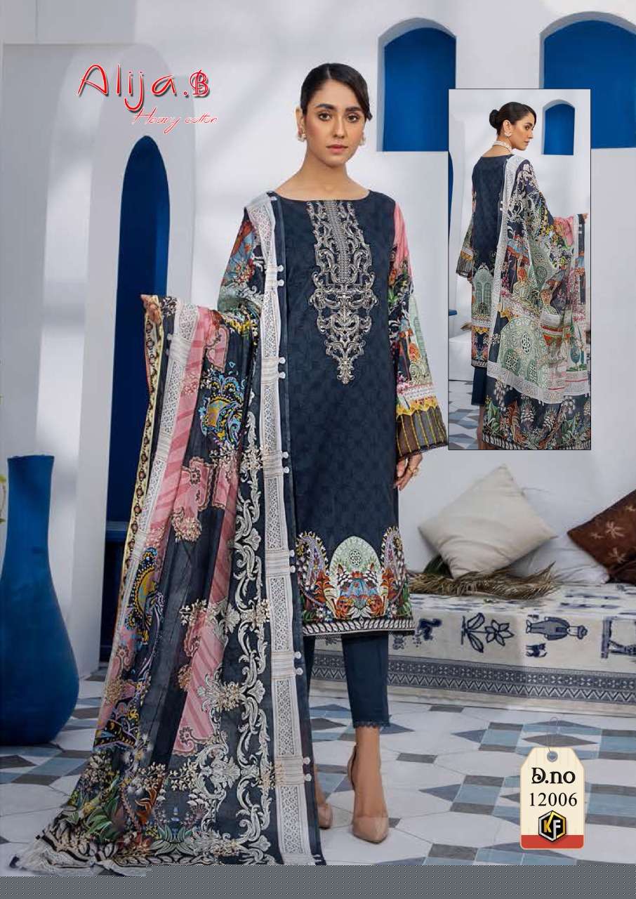 ALIJA.B VOL-12 BY KEVAL FAB 12001 TO 12006 SERIES BEAUTIFUL SUITS COLORFUL STYLISH FANCY CASUAL WEAR & ETHNIC WEAR HEAVY COTTON PRINT DRESSES AT WHOLESALE PRICE