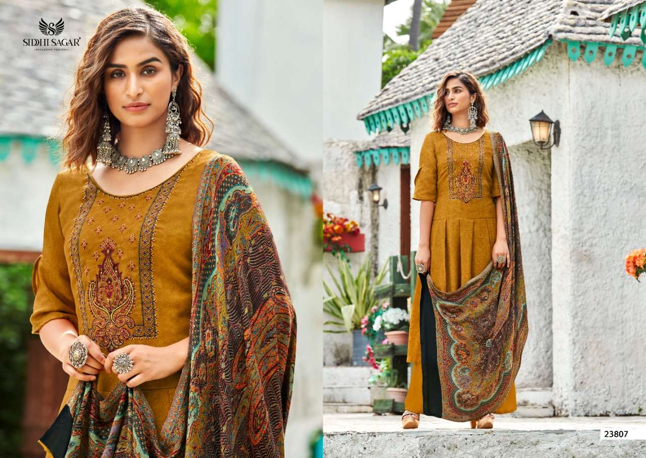 ZAINAB BY SIDDHI SAGAR 23801 TO 23808 SERIES BEAUTIFUL SUITS COLORFUL STYLISH FANCY CASUAL WEAR & ETHNIC WEAR PASHMINA PRINT DRESSES AT WHOLESALE PRICE