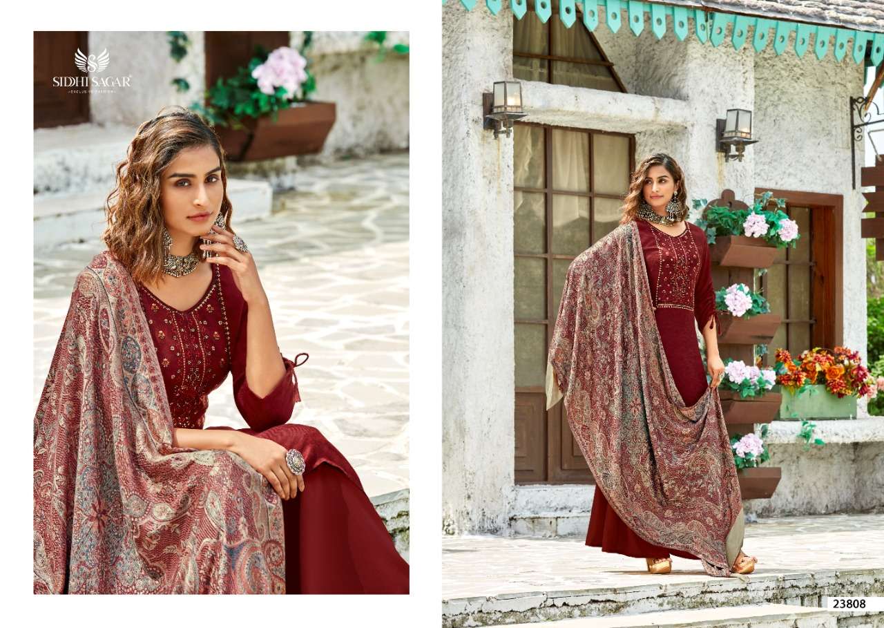 ZAINAB BY SIDDHI SAGAR 23801 TO 23808 SERIES BEAUTIFUL SUITS COLORFUL STYLISH FANCY CASUAL WEAR & ETHNIC WEAR PASHMINA PRINT DRESSES AT WHOLESALE PRICE