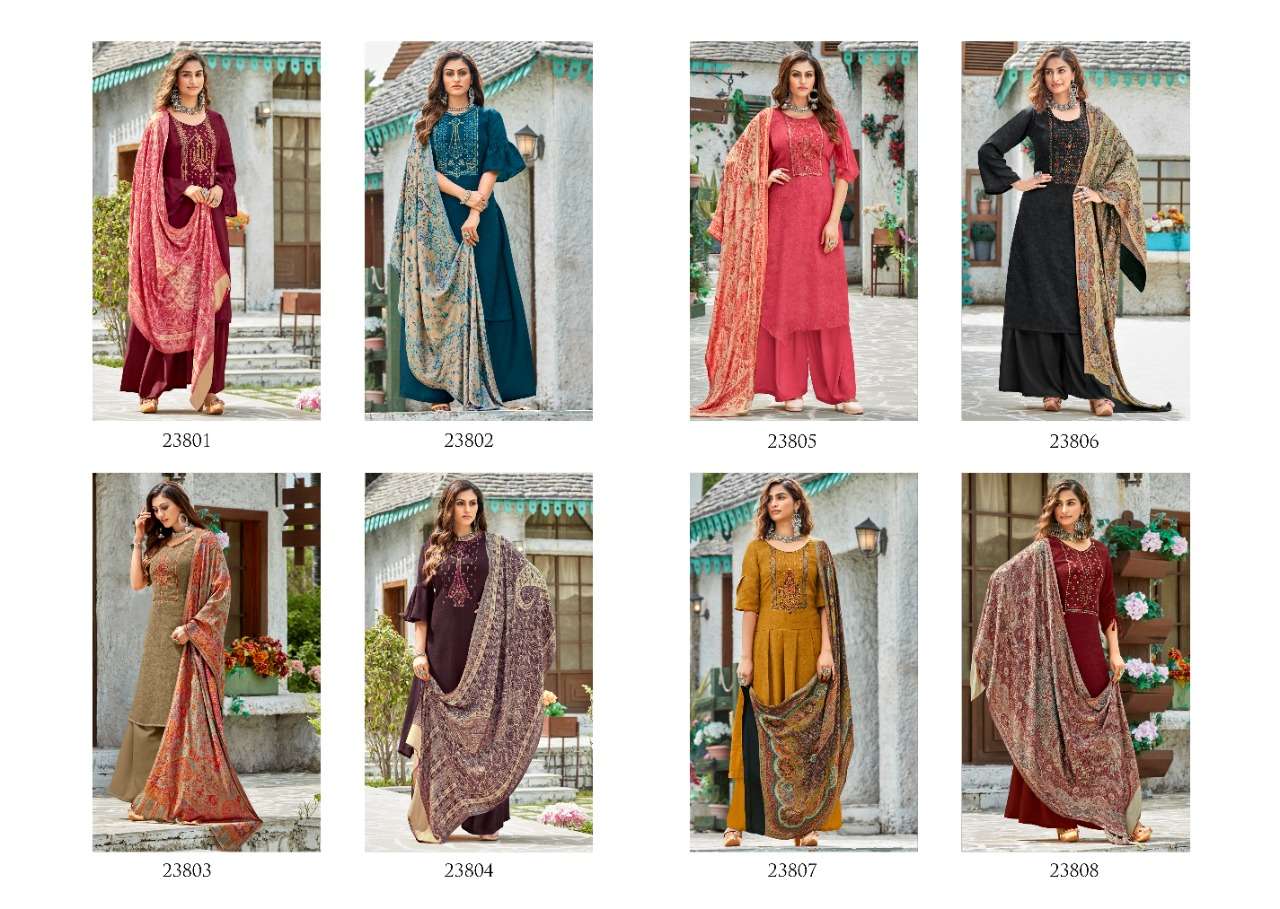 ZAINAB BY SIDDHI SAGAR 23801 TO 23808 SERIES BEAUTIFUL SUITS COLORFUL STYLISH FANCY CASUAL WEAR & ETHNIC WEAR PASHMINA PRINT DRESSES AT WHOLESALE PRICE