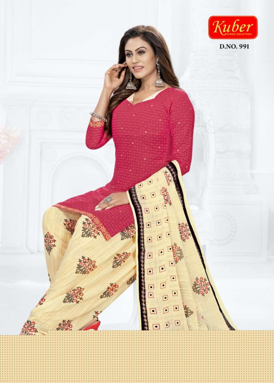 GEET PATIYALA VOL-9 BY KUBER 981 TO 992 SERIES BEAUTIFUL STYLISH SUITS FANCY COLORFUL CASUAL WEAR & ETHNIC WEAR & READY TO WEAR HEAVY COTTON PRINTED DRESSES AT WHOLESALE PRICE