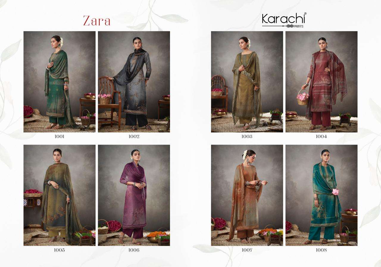 SPARKLING BEAUTY BY ZARA 1001 TO 1008 SERIES BEAUTIFUL SUITS COLORFUL STYLISH FANCY CASUAL WEAR & ETHNIC WEAR JAM SATIN DIGITAL PRINT DRESSES AT WHOLESALE PRICE