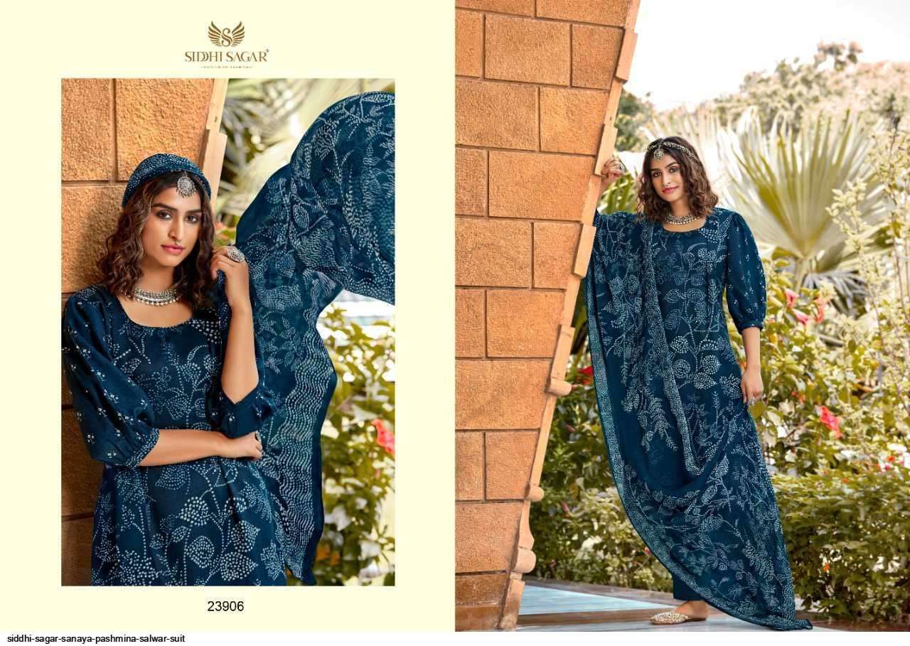 SANAYA BY SIDDHI SAGAR 23901 TO 23908 SERIES BEAUTIFUL SUITS COLORFUL STYLISH FANCY CASUAL WEAR & ETHNIC WEAR PURE PASHMINA DIGITAL PRINT DRESSES AT WHOLESALE PRICE
