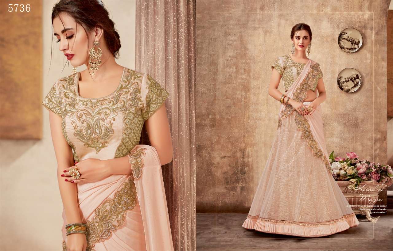 AMIRAH BY MOHMANTHAN 5724 TO 5738 SERIES DESIGNER BEAUTIFUL NAVRATRI COLLECTION OCCASIONAL WEAR & PARTY WEAR FANCY LEHENGAS AT WHOLESALE PRICE