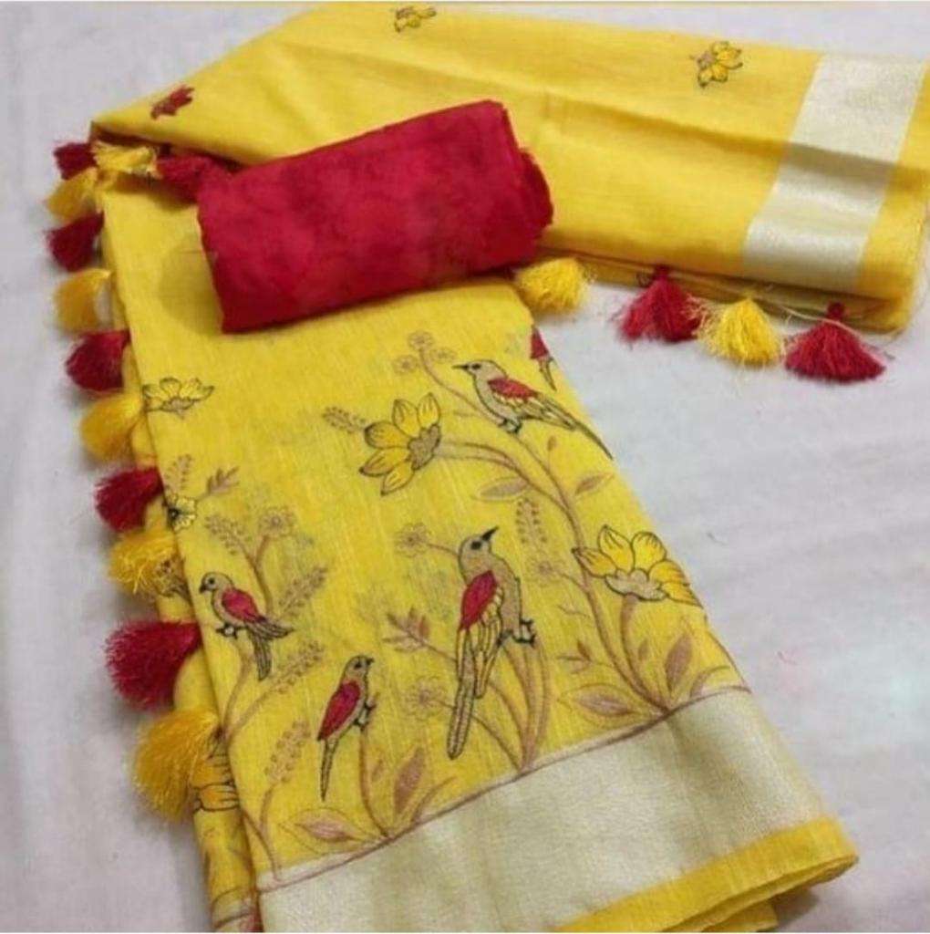 FEMINA SAREES BY FASHID WHOLESALE 01 TO 20 SERIES INDIAN TRADITIONAL WEAR COLLECTION BEAUTIFUL STYLISH FANCY COLORFUL PARTY WEAR & OCCASIONAL WEAR LINEN DIGITAL PRINT SAREES AT WHOLESALE PRICE