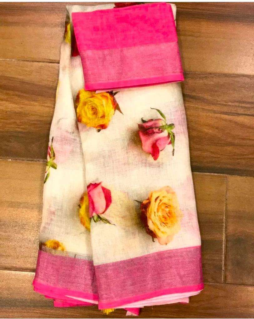 FEMINA SAREES BY FASHID WHOLESALE 01 TO 20 SERIES INDIAN TRADITIONAL WEAR COLLECTION BEAUTIFUL STYLISH FANCY COLORFUL PARTY WEAR & OCCASIONAL WEAR LINEN DIGITAL PRINT SAREES AT WHOLESALE PRICE