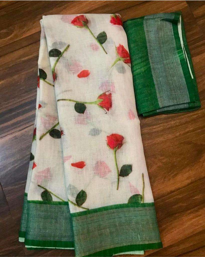 FEMINA SAREES BY FASHID WHOLESALE 01 TO 20 SERIES INDIAN TRADITIONAL WEAR COLLECTION BEAUTIFUL STYLISH FANCY COLORFUL PARTY WEAR & OCCASIONAL WEAR LINEN DIGITAL PRINT SAREES AT WHOLESALE PRICE