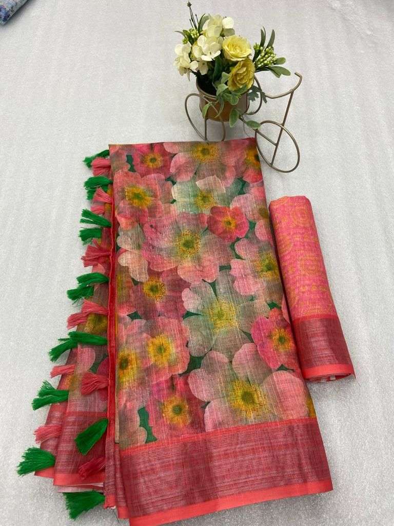 FEMINA SAREES BY FASHID WHOLESALE 01 TO 20 SERIES INDIAN TRADITIONAL WEAR COLLECTION BEAUTIFUL STYLISH FANCY COLORFUL PARTY WEAR & OCCASIONAL WEAR LINEN DIGITAL PRINT SAREES AT WHOLESALE PRICE
