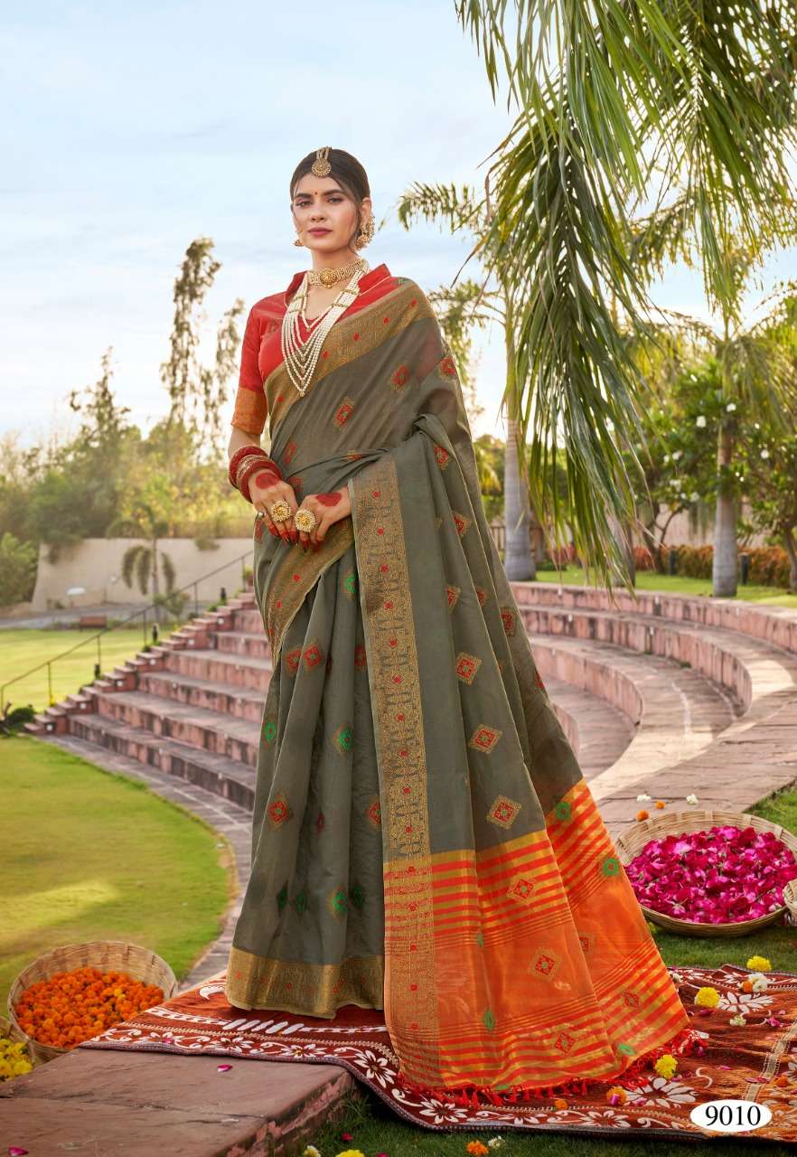 SILK PALACE VOL-2 BY SIDDHARTH 9008 TO 9013 SERIES INDIAN TRADITIONAL WEAR COLLECTION BEAUTIFUL STYLISH FANCY COLORFUL PARTY WEAR & OCCASIONAL WEAR SOFT COTTON SAREES AT WHOLESALE PRICE