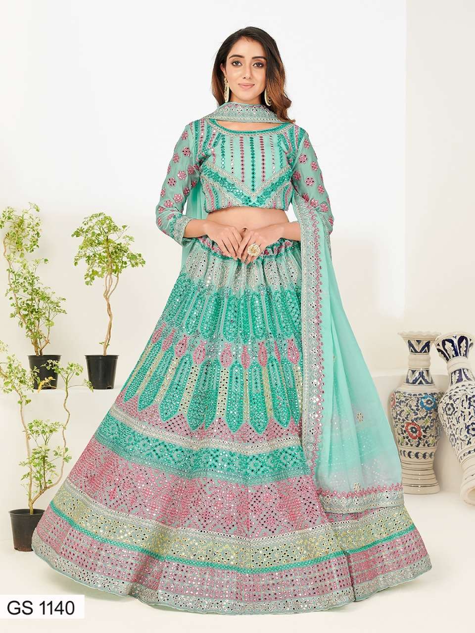 URVA VOL-3 BY SHEE STAR 1140 TO 1143 SERIES DESIGNER BEAUTIFUL COLLECTION OCCASIONAL WEAR & PARTY WEAR HEAVY GEORGETTE LEHENGAS AT WHOLESALE PRICE