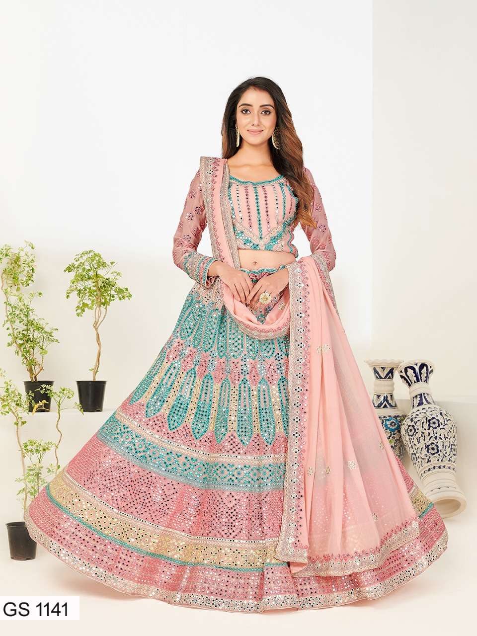 URVA VOL-3 BY SHEE STAR 1140 TO 1143 SERIES DESIGNER BEAUTIFUL COLLECTION OCCASIONAL WEAR & PARTY WEAR HEAVY GEORGETTE LEHENGAS AT WHOLESALE PRICE