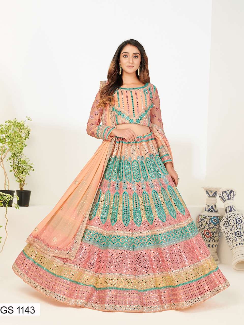 URVA VOL-3 BY SHEE STAR 1140 TO 1143 SERIES DESIGNER BEAUTIFUL COLLECTION OCCASIONAL WEAR & PARTY WEAR HEAVY GEORGETTE LEHENGAS AT WHOLESALE PRICE