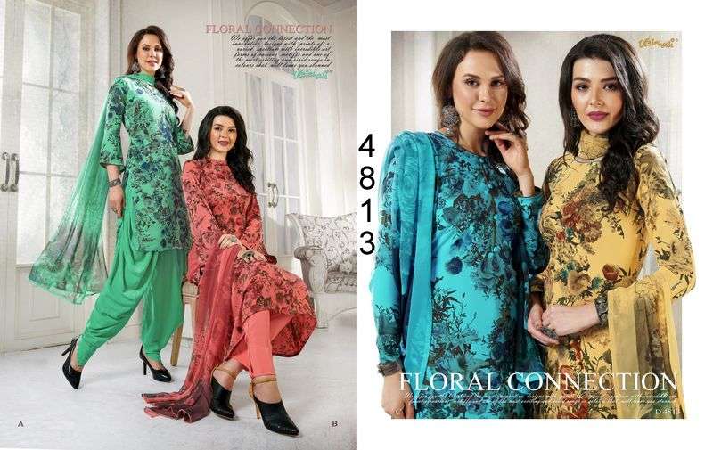 VAISHALI 4800 SERIES BY VAISHALI FABRICS BEAUTIFUL STYLISH SUITS FANCY COLORFUL CASUAL WEAR & ETHNIC WEAR & READY TO WEAR PURE CREPE PRINTED DRESSES AT WHOLESALE PRICE