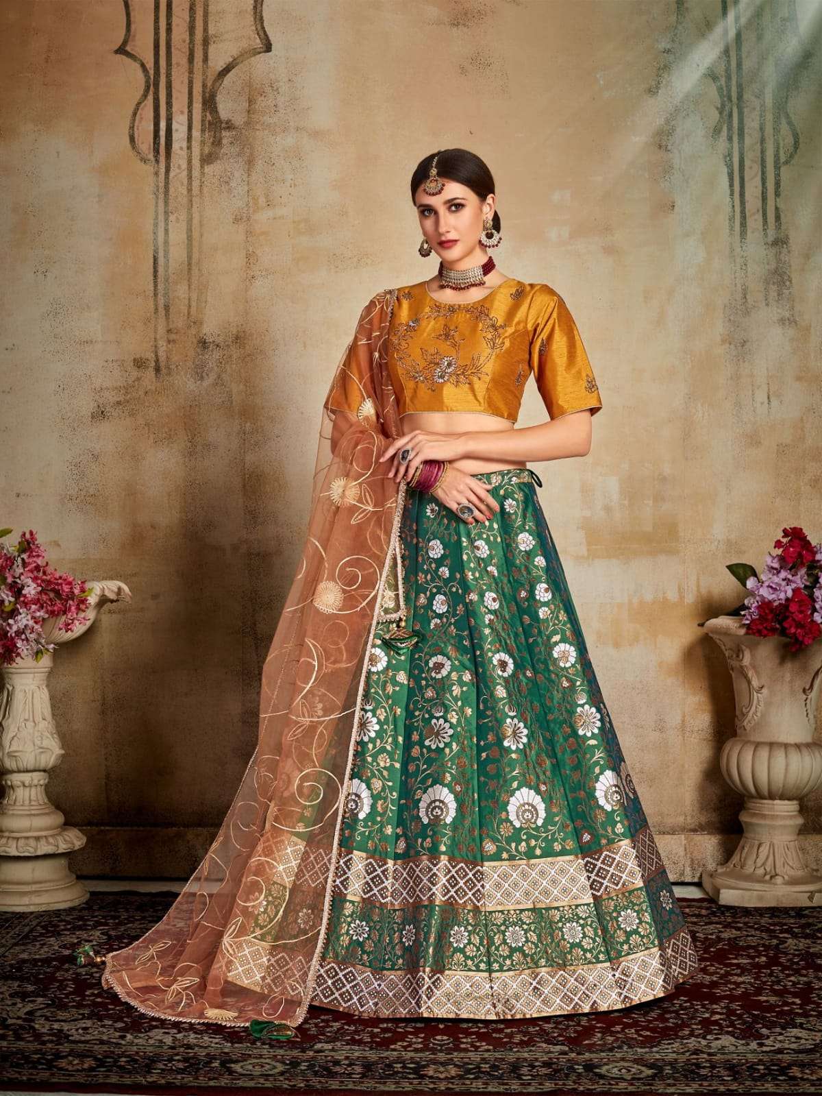 SUVARNA BY ANANDAM 2244 TO 2248 SERIES DESIGNER BEAUTIFUL NAVRATRI COLLECTION OCCASIONAL WEAR & PARTY WEAR FANCY LEHENGAS AT WHOLESALE PRICE