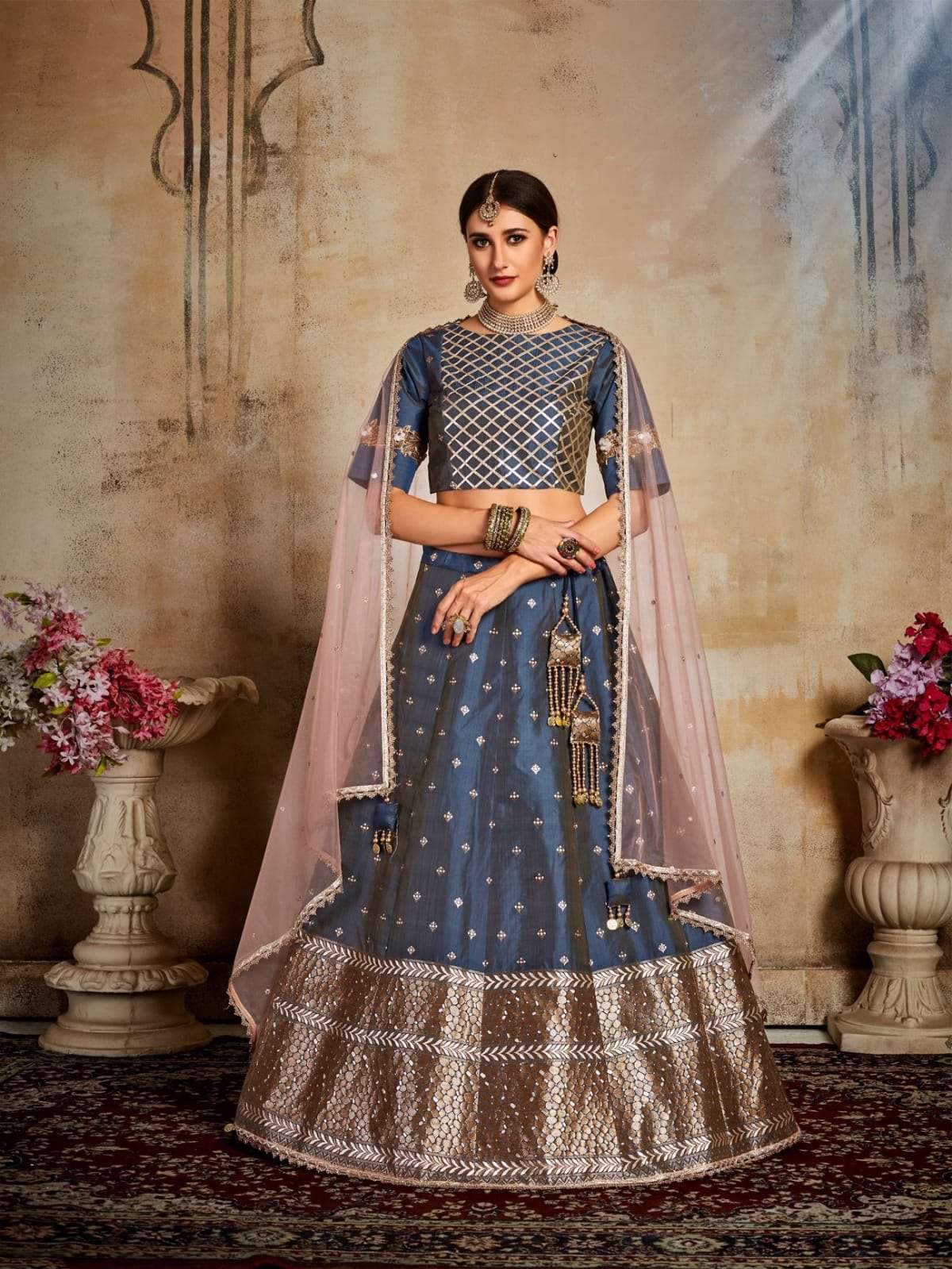SUVARNA BY ANANDAM 2244 TO 2248 SERIES DESIGNER BEAUTIFUL NAVRATRI COLLECTION OCCASIONAL WEAR & PARTY WEAR FANCY LEHENGAS AT WHOLESALE PRICE