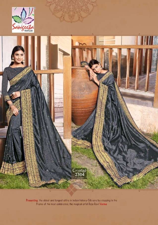 EXOTICA BY SANGEETA 2304 TO 2312 SERIES INDIAN TRADITIONAL WEAR COLLECTION BEAUTIFUL STYLISH FANCY COLORFUL PARTY WEAR & OCCASIONAL WEAR SATIN GEORGETTE SAREES AT WHOLESALE PRICE