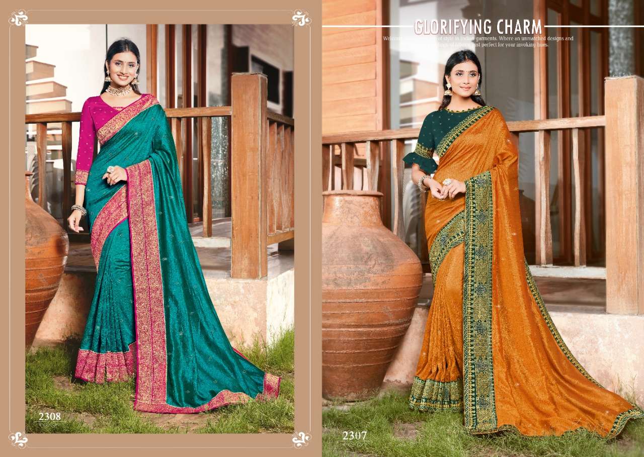 EXOTICA BY SANGEETA 2304 TO 2312 SERIES INDIAN TRADITIONAL WEAR COLLECTION BEAUTIFUL STYLISH FANCY COLORFUL PARTY WEAR & OCCASIONAL WEAR SATIN GEORGETTE SAREES AT WHOLESALE PRICE