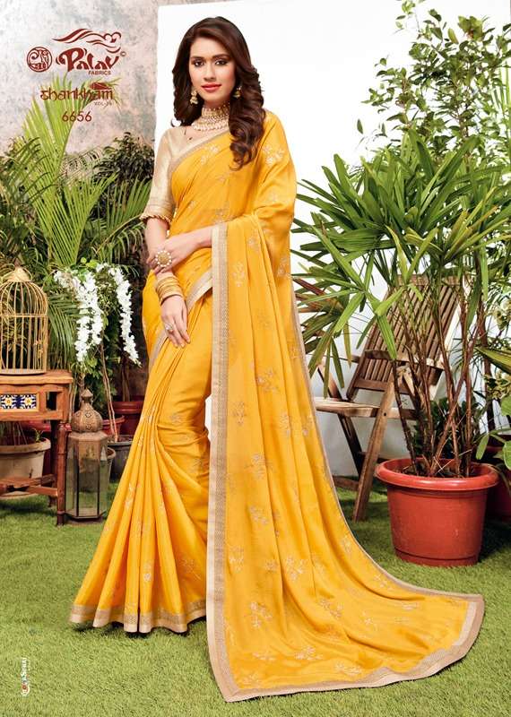 SHANKHAM VOL-16 NX BY PALAV INDIAN TRADITIONAL WEAR COLLECTION BEAUTIFUL STYLISH FANCY COLORFUL PARTY WEAR & OCCASIONAL WEAR CHIFFON SAREES AT WHOLESALE PRICE
