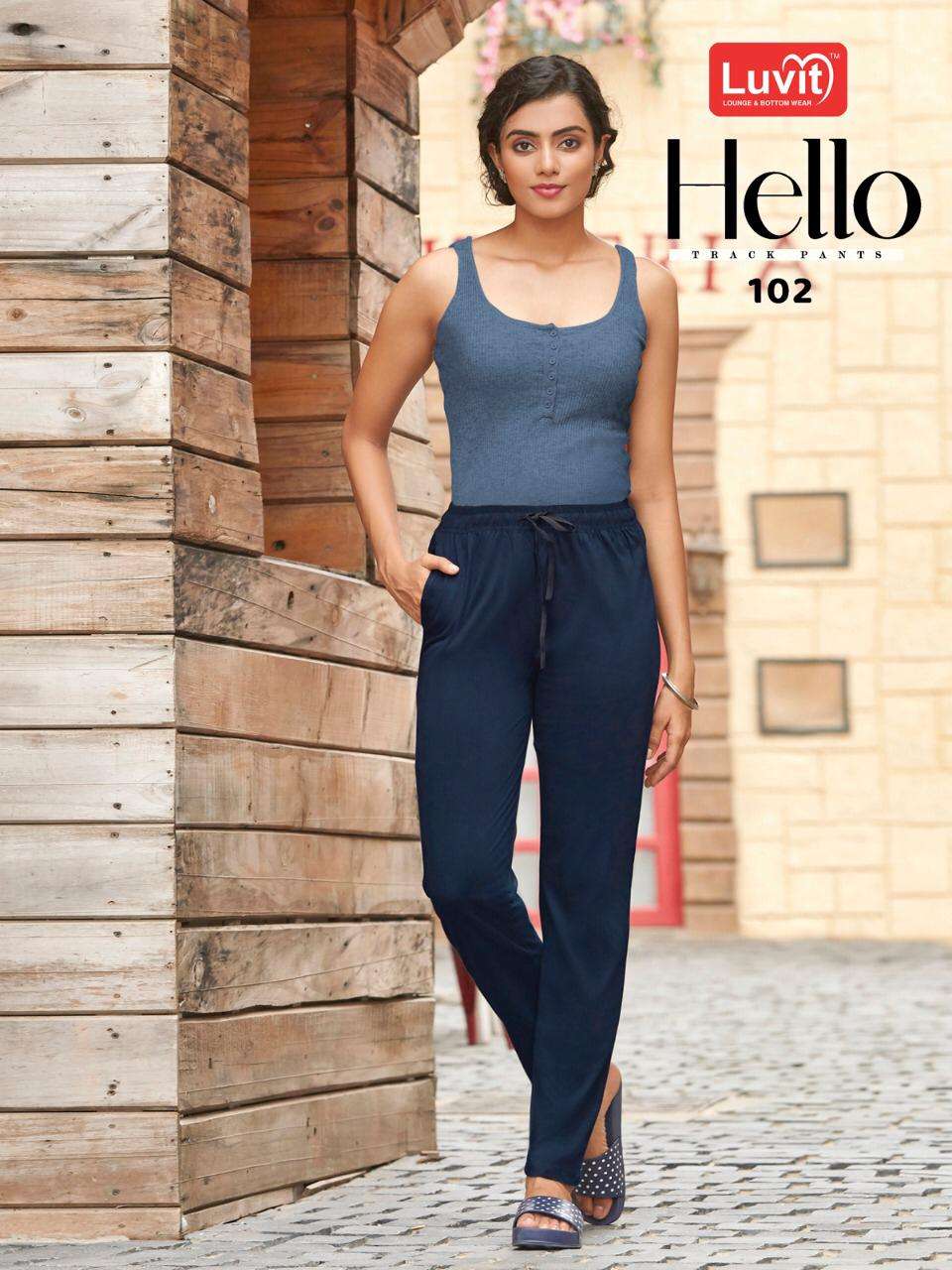 HELLO BY LUVIT 101 TO 110 SERIES BEAUTIFUL STYLISH FANCY COLORFUL CASUAL WEAR & ETHNIC WEAR & READY TO WEAR PURE SINKER PANTS AT WHOLESALE PRICE