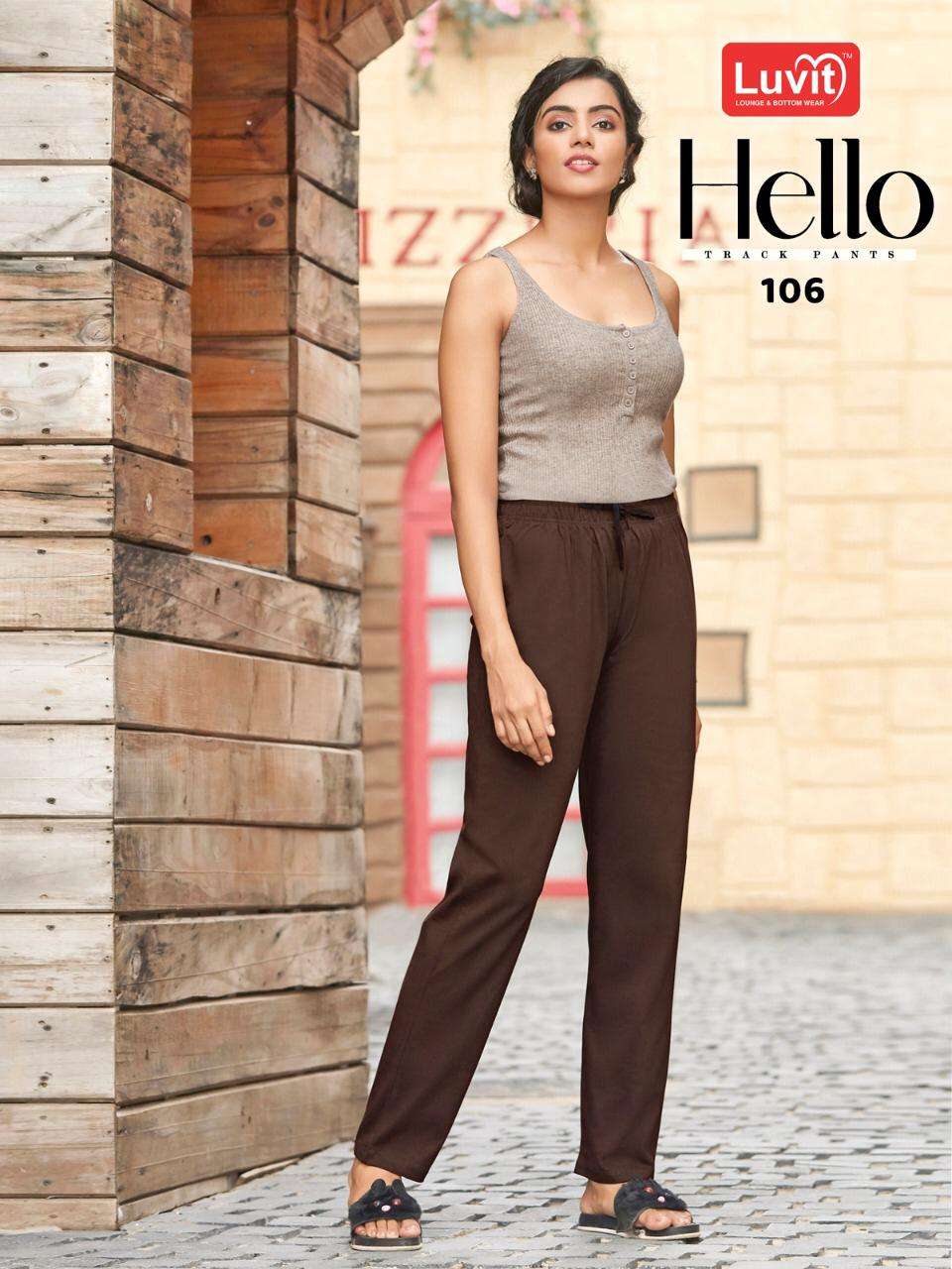 HELLO BY LUVIT 101 TO 110 SERIES BEAUTIFUL STYLISH FANCY COLORFUL CASUAL WEAR & ETHNIC WEAR & READY TO WEAR PURE SINKER PANTS AT WHOLESALE PRICE