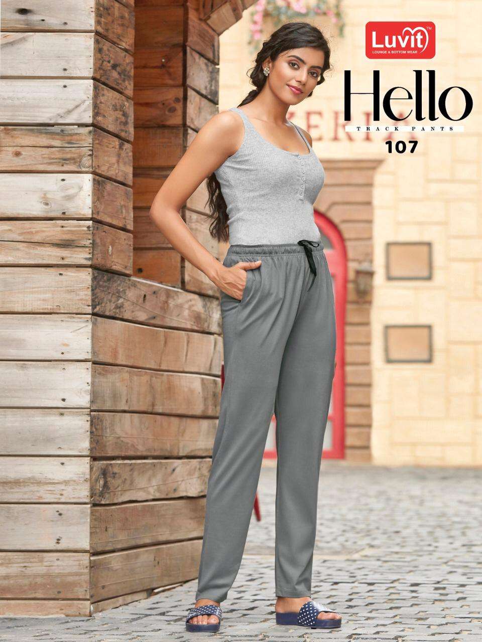 HELLO BY LUVIT 101 TO 110 SERIES BEAUTIFUL STYLISH FANCY COLORFUL CASUAL WEAR & ETHNIC WEAR & READY TO WEAR PURE SINKER PANTS AT WHOLESALE PRICE