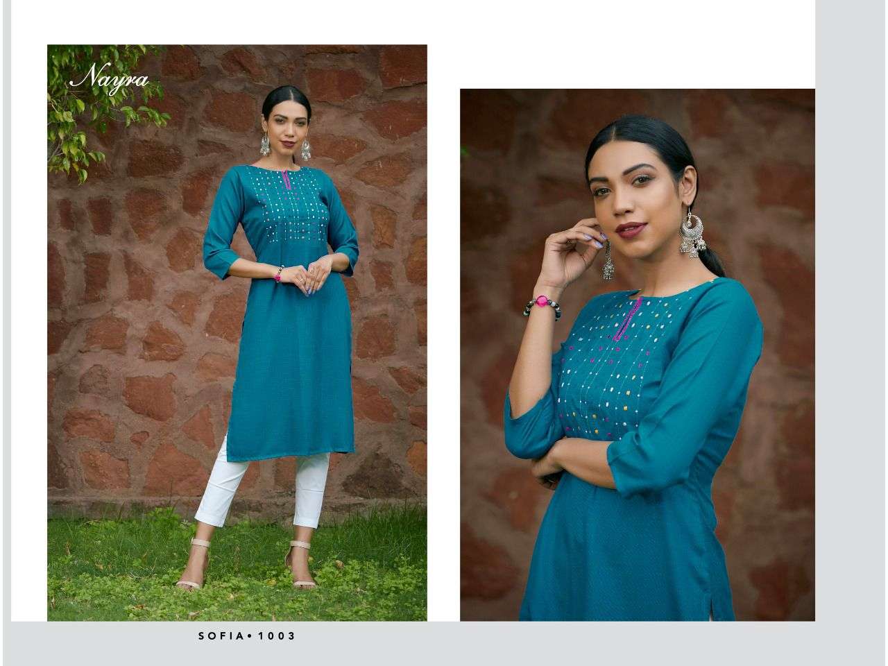 SOFIA BY NAYRA 1001 TO 1005 SERIES DESIGNER STYLISH FANCY COLORFUL BEAUTIFUL PARTY WEAR & ETHNIC WEAR COLLECTION FANCY KURTIS AT WHOLESALE PRICE