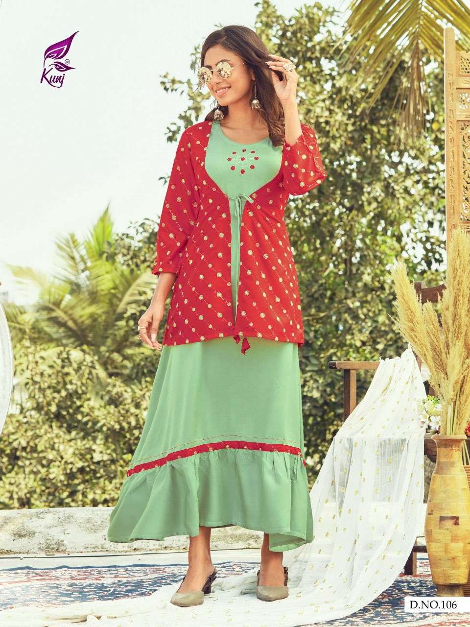 SENORITA VOL-1 BY KUNJ 101 TO 108 SERIES DESIGNER STYLISH FANCY COLORFUL BEAUTIFUL PARTY WEAR & ETHNIC WEAR COLLECTION RAYON PRINT GOWNS AT WHOLESALE PRICE