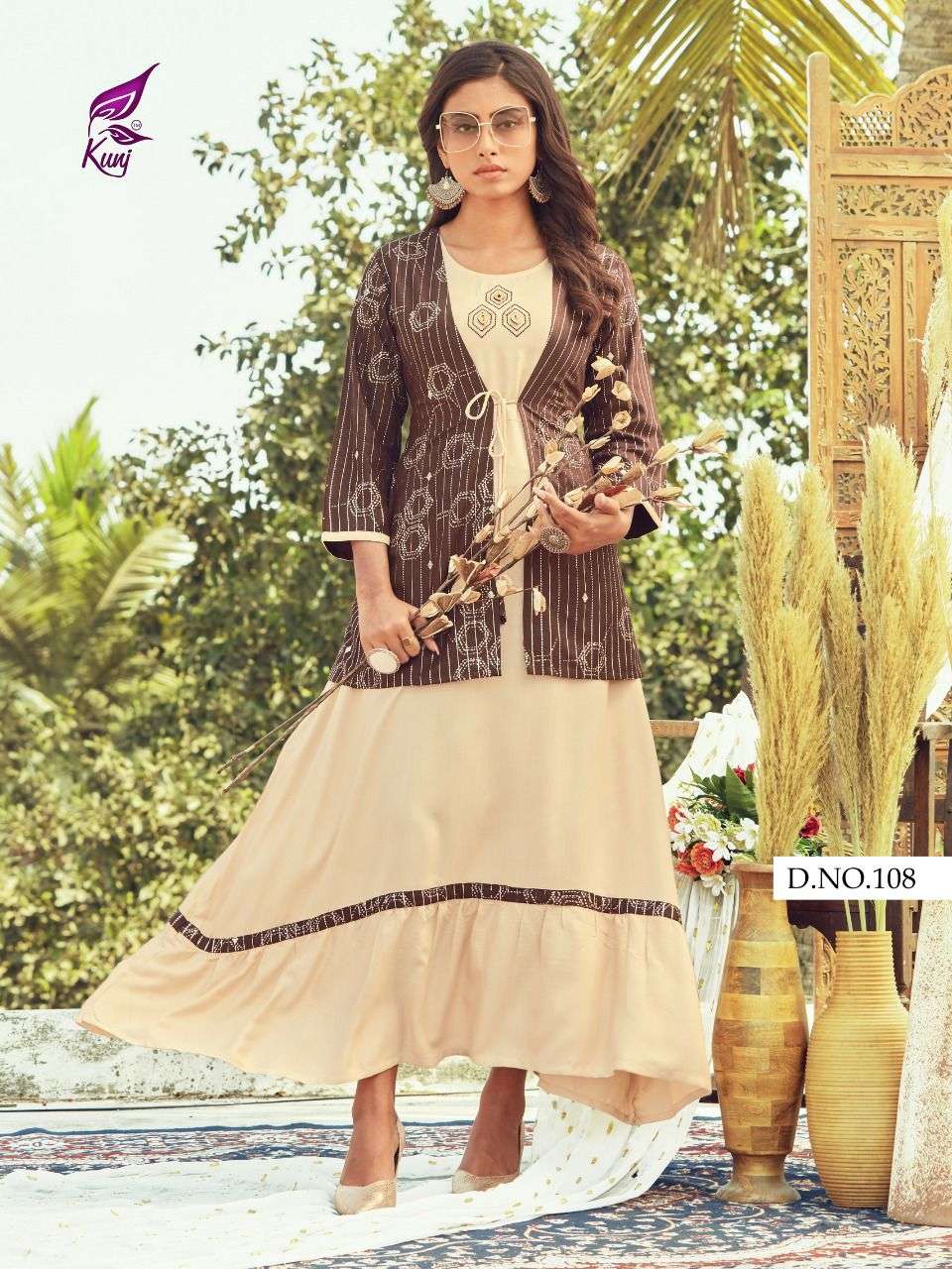 SENORITA VOL-1 BY KUNJ 101 TO 108 SERIES DESIGNER STYLISH FANCY COLORFUL BEAUTIFUL PARTY WEAR & ETHNIC WEAR COLLECTION RAYON PRINT GOWNS AT WHOLESALE PRICE