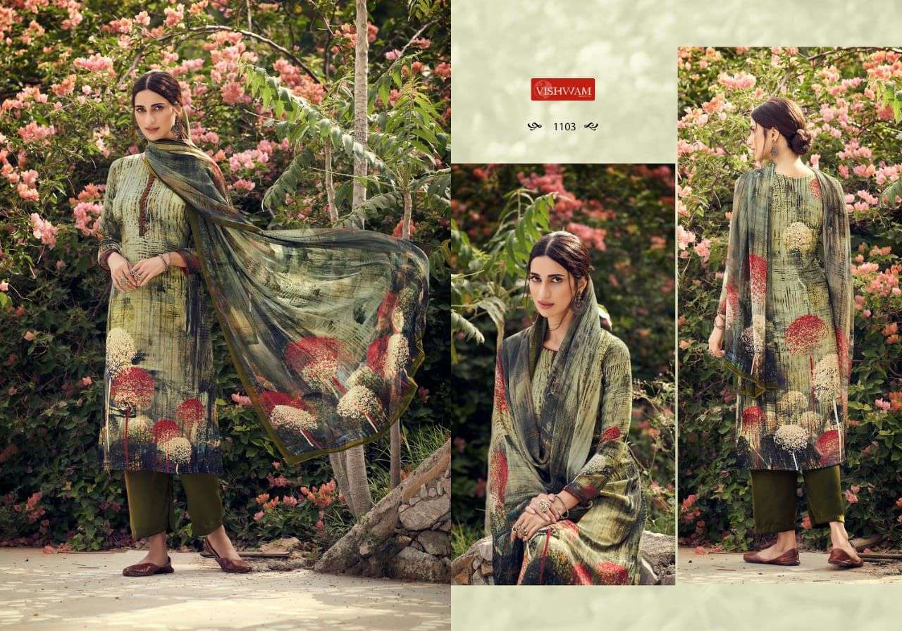 CAFE LATTE VOL-11 BY VISHWAM FABRICS 1101 TO 1111 SERIES INDIAN TRADITIONAL WEAR COLLECTION BEAUTIFUL STYLISH FANCY COLORFUL PARTY WEAR & OCCASIONAL WEAR HEAVY CREPE PRINT DRESSES AT WHOLESALE PRICE