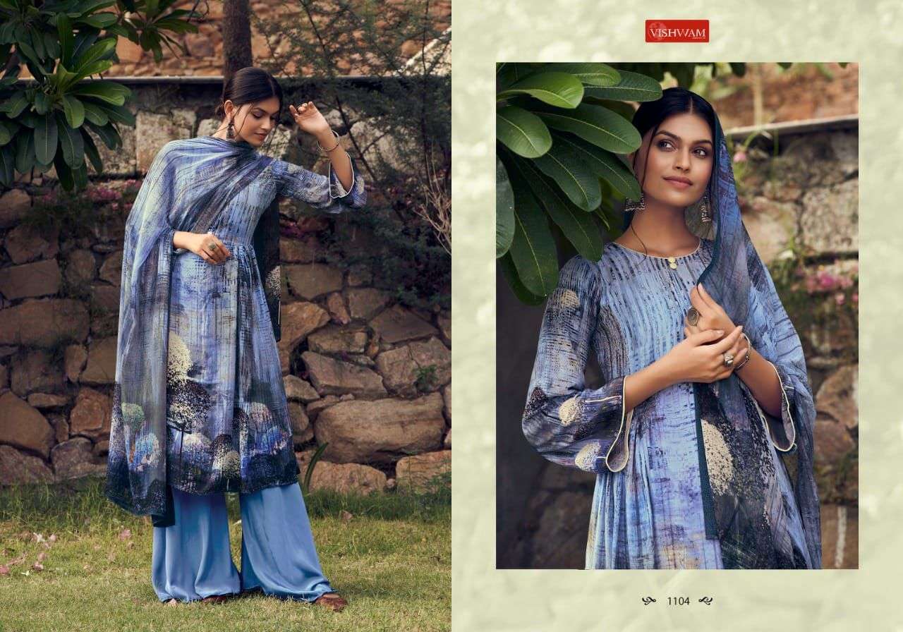 CAFE LATTE VOL-11 BY VISHWAM FABRICS 1101 TO 1111 SERIES INDIAN TRADITIONAL WEAR COLLECTION BEAUTIFUL STYLISH FANCY COLORFUL PARTY WEAR & OCCASIONAL WEAR HEAVY CREPE PRINT DRESSES AT WHOLESALE PRICE