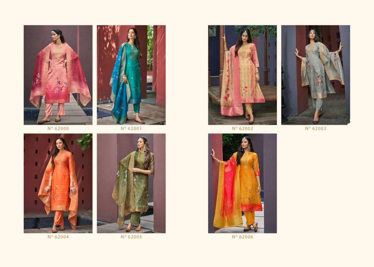 Rimjhim By Vouche 62000 To 62006 Series Beautiful Festive Suits Colorful Stylish Fancy Casual Wear & Ethnic Wear Chanderi Jacquard Dresses At Wholesale Price