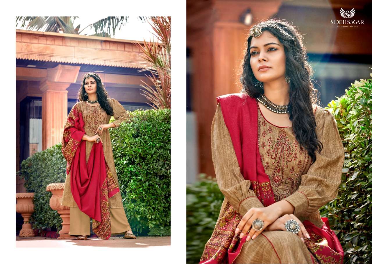 SABIHA BY SIDDHI SAGAR 24001 TO 24008 SERIES BEAUTIFUL SUITS COLORFUL STYLISH FANCY CASUAL WEAR & ETHNIC WEAR PURE PASHMINA PRINT WITH WORK DRESSES AT WHOLESALE PRICE