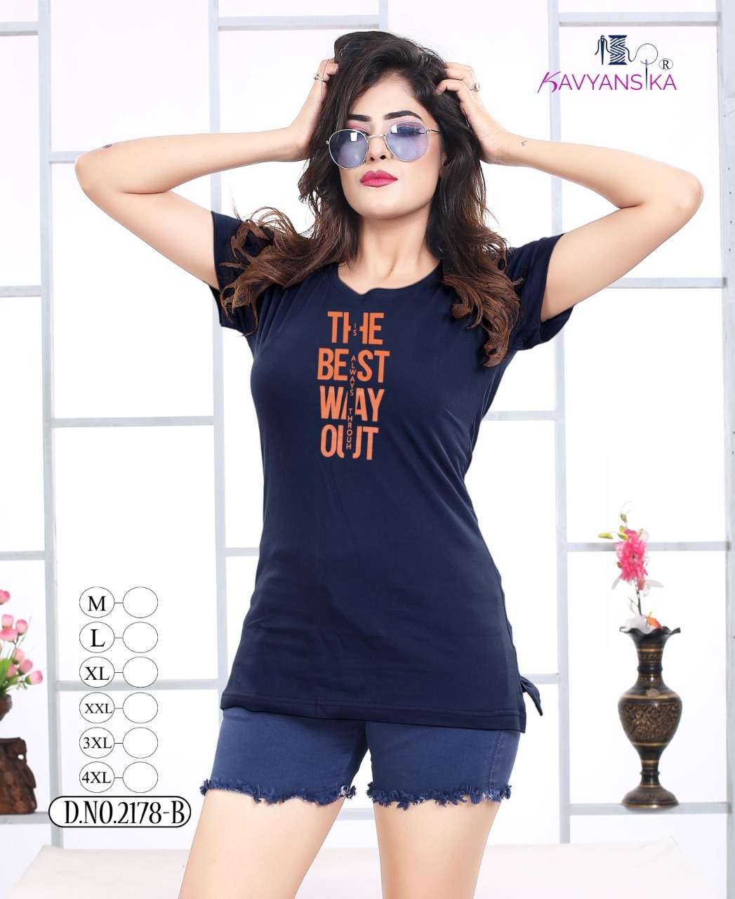 KAVYANSHIKA VOL-2178 BY KAVYANSHIKA 2178-A TO 2178-J SERIES BEAUTIFUL STYLISH COLORFUL FANCY PARTY WEAR & ETHNIC WEAR & READY TO WEAR HOSIERY COTTON TOPS AT WHOLESALE PRICE