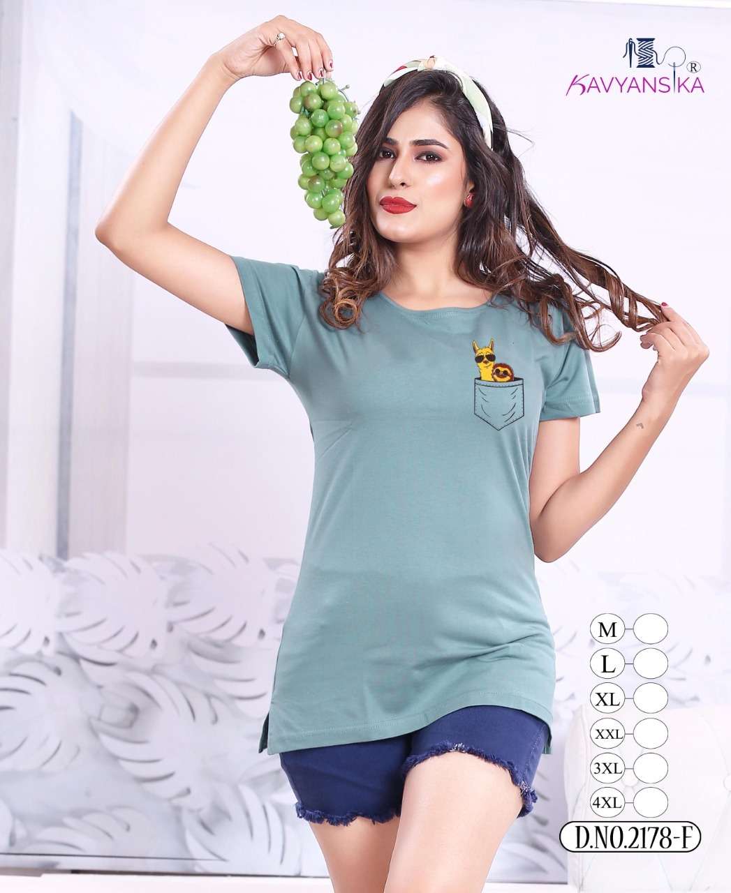 KAVYANSHIKA VOL-2178 BY KAVYANSHIKA 2178-A TO 2178-J SERIES BEAUTIFUL STYLISH COLORFUL FANCY PARTY WEAR & ETHNIC WEAR & READY TO WEAR HOSIERY COTTON TOPS AT WHOLESALE PRICE