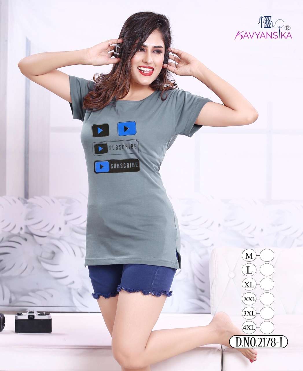 KAVYANSHIKA VOL-2178 BY KAVYANSHIKA 2178-A TO 2178-J SERIES BEAUTIFUL STYLISH COLORFUL FANCY PARTY WEAR & ETHNIC WEAR & READY TO WEAR HOSIERY COTTON TOPS AT WHOLESALE PRICE