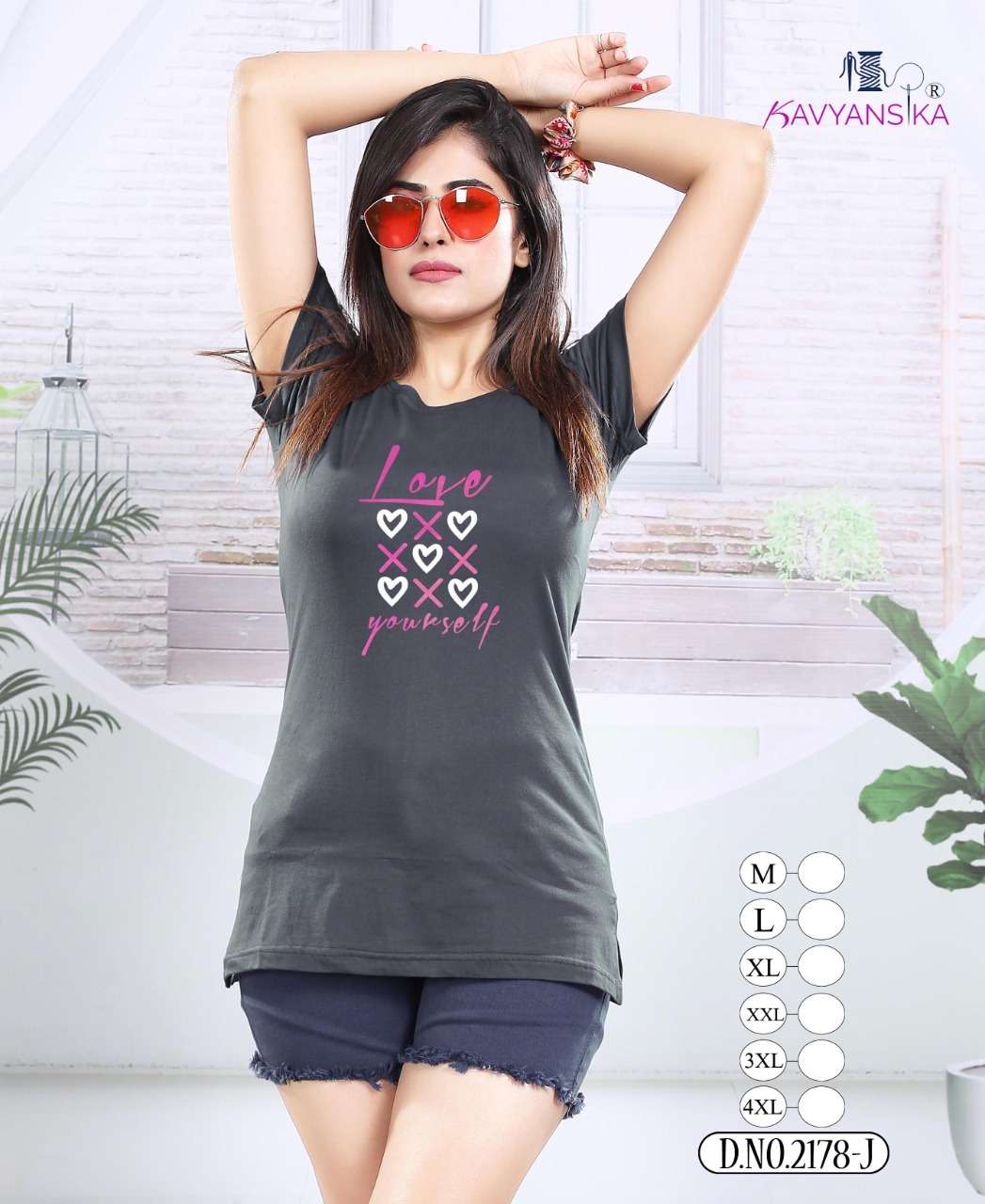 KAVYANSHIKA VOL-2178 BY KAVYANSHIKA 2178-A TO 2178-J SERIES BEAUTIFUL STYLISH COLORFUL FANCY PARTY WEAR & ETHNIC WEAR & READY TO WEAR HOSIERY COTTON TOPS AT WHOLESALE PRICE