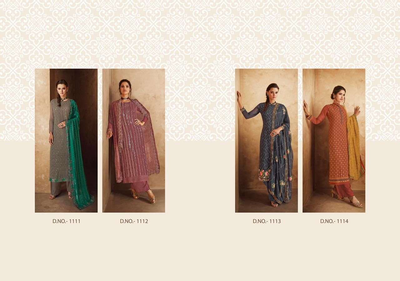PANKHI VOL-2 BY SAJAWAT CREATION 1111 TO 1114 SERIES BEAUTIFUL SUITS COLORFUL STYLISH FANCY CASUAL WEAR & ETHNIC WEAR HEAVY FAUX GEORGETTE DRESSES AT WHOLESALE PRICE
