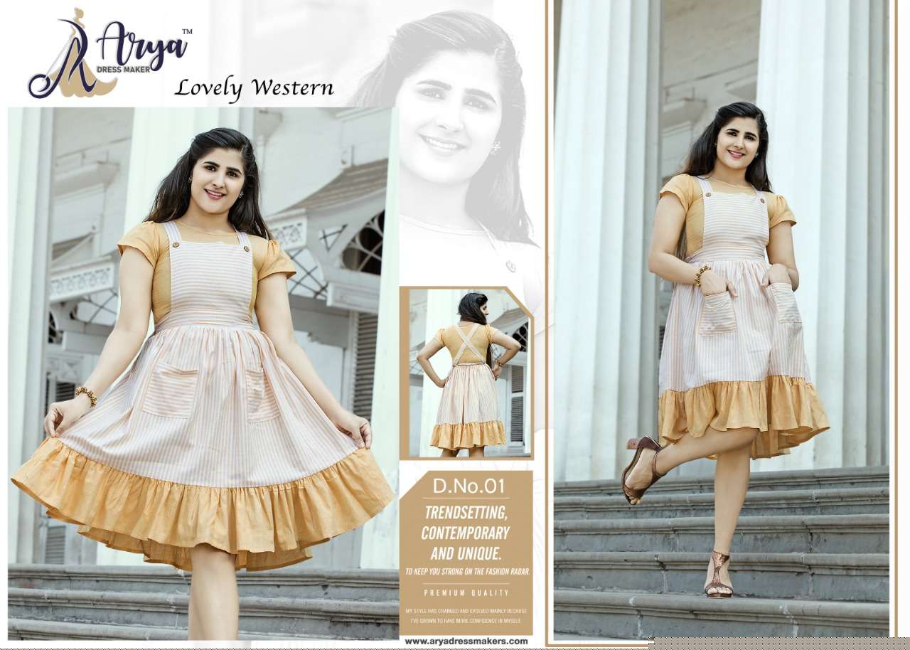 LOVELY BY ARYA DRESS MAKER 01 TO 05 SERIES DESIGNER STYLISH FANCY COLORFUL BEAUTIFUL PARTY WEAR & ETHNIC WEAR COLLECTION COTTON KURTIS AT WHOLESALE PRICE