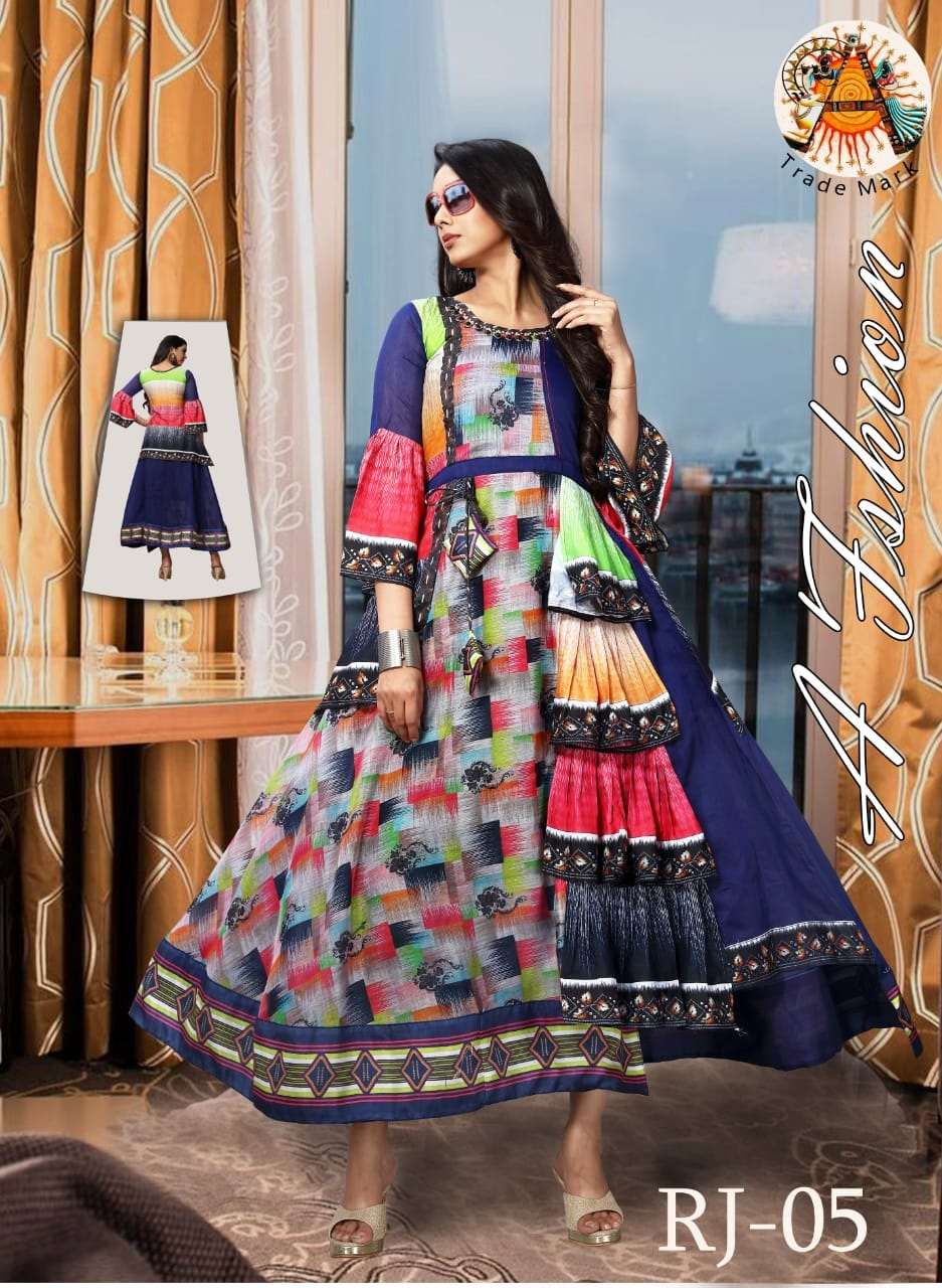 RAJWADI BY ARYA DRESS MAKER 01 TO 09 SERIES DESIGNER STYLISH FANCY COLORFUL BEAUTIFUL PARTY WEAR & ETHNIC WEAR COLLECTION CHANDERI COTTON KURTIS AT WHOLESALE PRICE