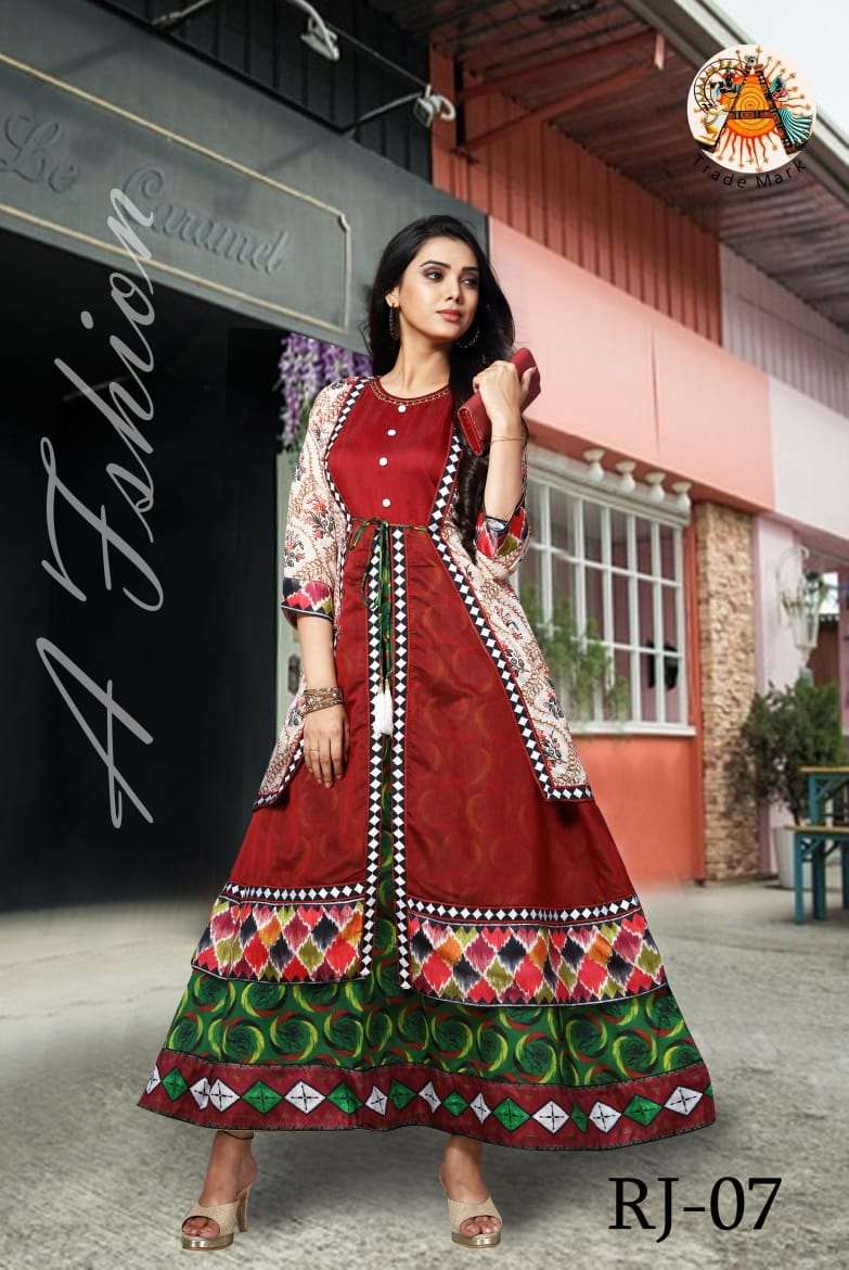 RAJWADI BY ARYA DRESS MAKER 01 TO 09 SERIES DESIGNER STYLISH FANCY COLORFUL BEAUTIFUL PARTY WEAR & ETHNIC WEAR COLLECTION CHANDERI COTTON KURTIS AT WHOLESALE PRICE