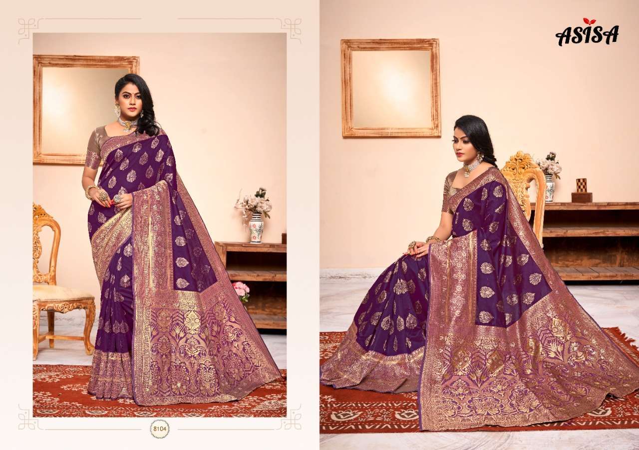 CHHAYA BY ASISA 8101 TO 8109 SERIES INDIAN TRADITIONAL WEAR COLLECTION BEAUTIFUL STYLISH FANCY COLORFUL PARTY WEAR & OCCASIONAL WEAR COTTON SILK SAREES AT WHOLESALE PRICE