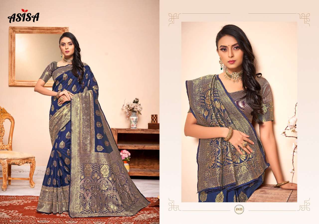 CHHAYA BY ASISA 8101 TO 8109 SERIES INDIAN TRADITIONAL WEAR COLLECTION BEAUTIFUL STYLISH FANCY COLORFUL PARTY WEAR & OCCASIONAL WEAR COTTON SILK SAREES AT WHOLESALE PRICE