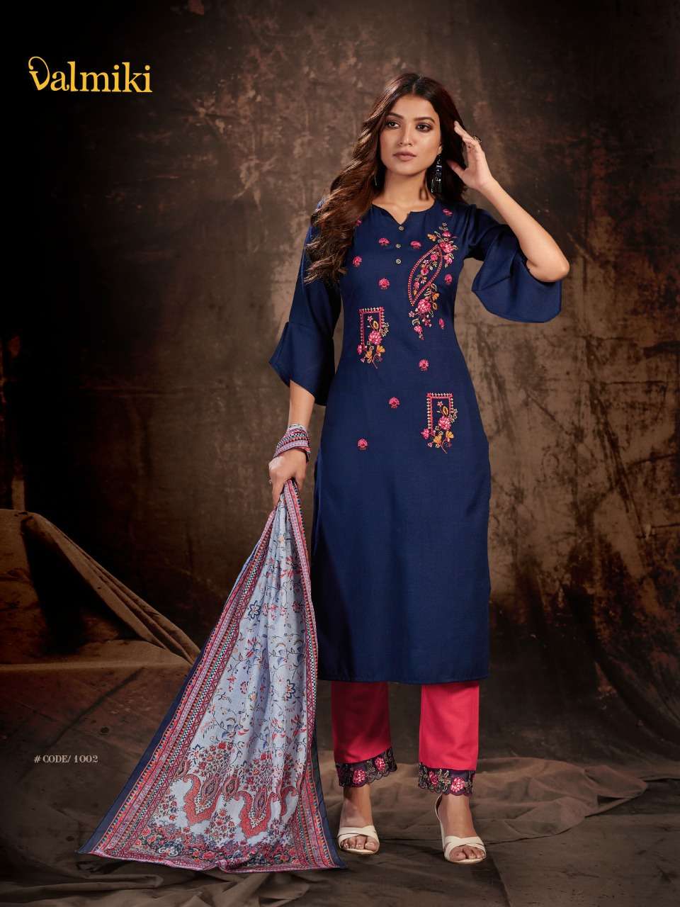VALMIKI BY Z BLACK 1001 TO 1006 SERIES BEAUTIFUL SUITS COLORFUL STYLISH FANCY CASUAL WEAR & ETHNIC WEAR RAYON EMBROIDERED DRESSES AT WHOLESALE PRICE