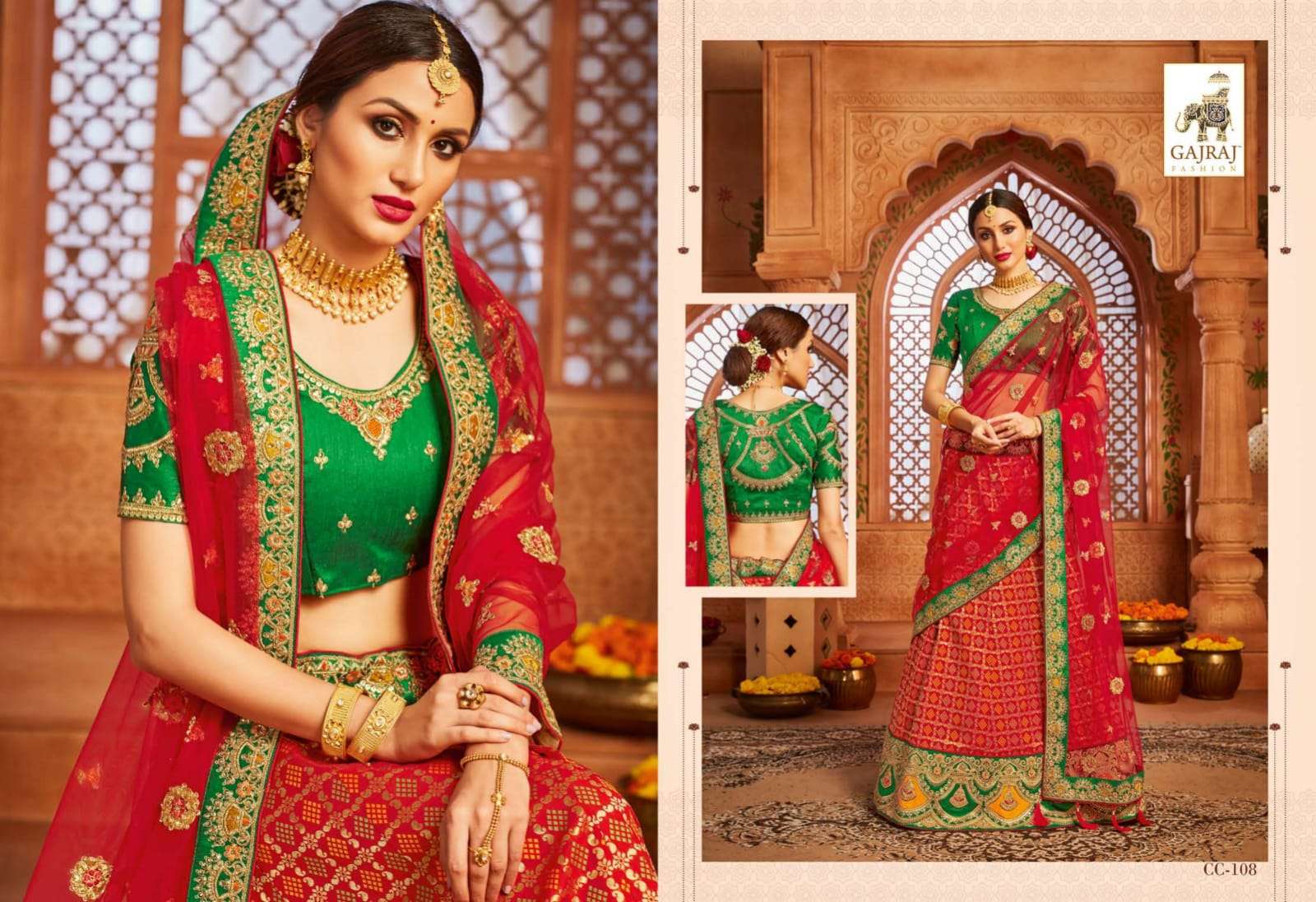 AVANTIKA BY GAJRAJ FASHION 108 TO 114 SERIES INDIAN TRADITIONAL BEAUTIFUL STYLISH DESIGNER BANARASI SILK JACQUARD EMBROIDERED PARTY WEAR FANCY LEHENGAS AT WHOLESALE PRICE
