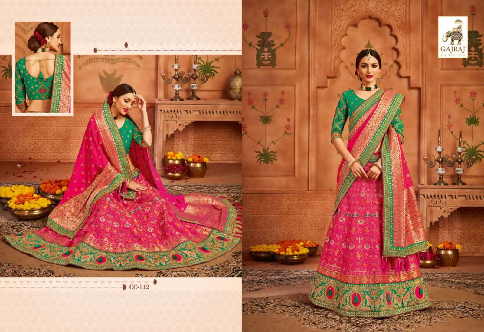AVANTIKA BY GAJRAJ FASHION 108 TO 114 SERIES INDIAN TRADITIONAL BEAUTIFUL STYLISH DESIGNER BANARASI SILK JACQUARD EMBROIDERED PARTY WEAR FANCY LEHENGAS AT WHOLESALE PRICE
