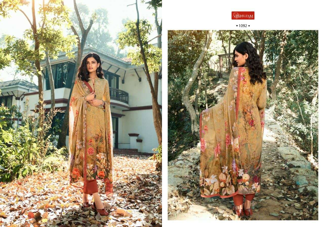 CAFE LATTE VOL-10 BY VISHWAM FABRICS 1089 TO 1098 SERIES INDIAN TRADITIONAL WEAR COLLECTION BEAUTIFUL STYLISH FANCY COLORFUL PARTY WEAR & OCCASIONAL WEAR HEAVY CREPE PRINT DRESSES AT WHOLESALE PRICE
