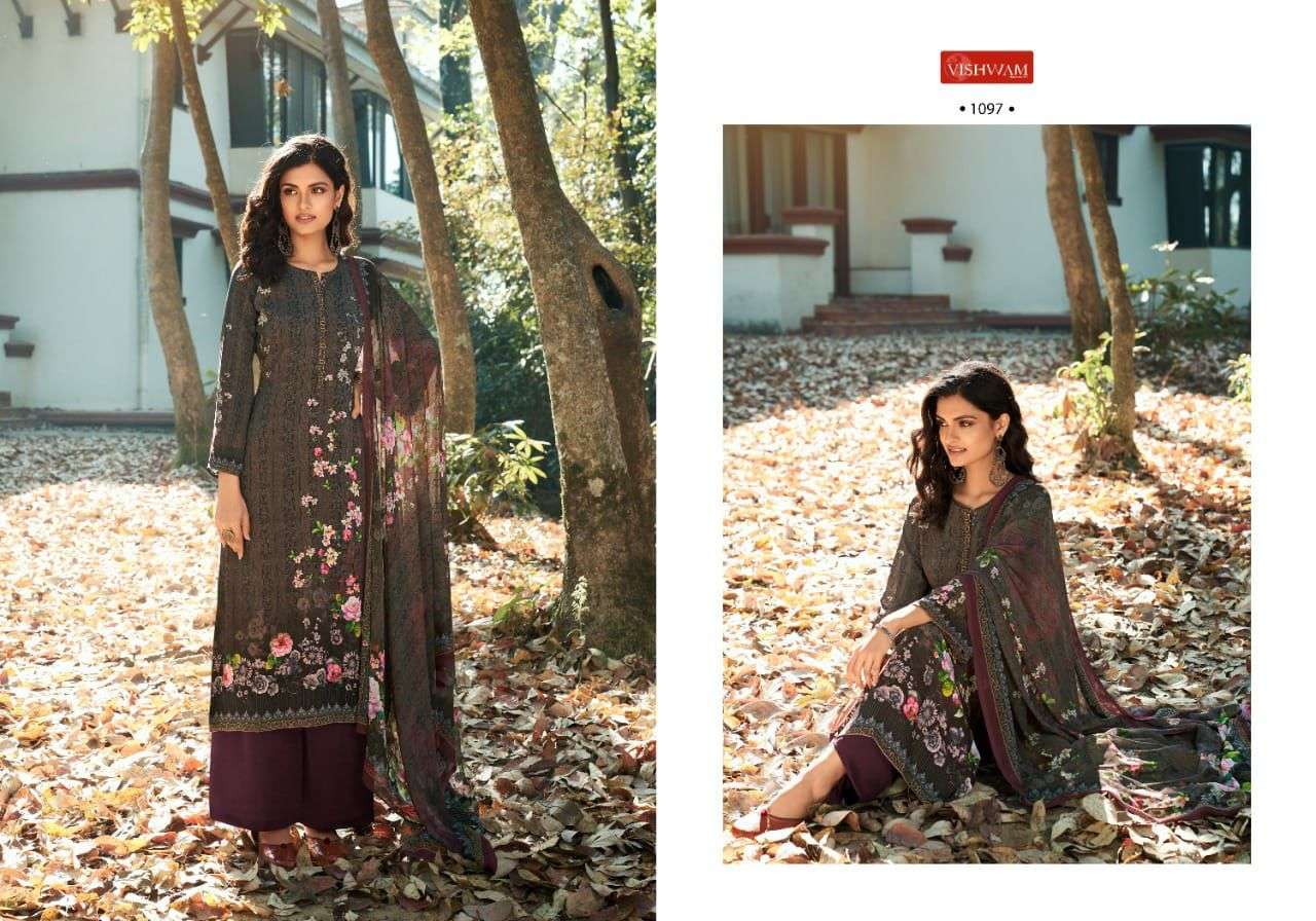 CAFE LATTE VOL-10 BY VISHWAM FABRICS 1089 TO 1098 SERIES INDIAN TRADITIONAL WEAR COLLECTION BEAUTIFUL STYLISH FANCY COLORFUL PARTY WEAR & OCCASIONAL WEAR HEAVY CREPE PRINT DRESSES AT WHOLESALE PRICE
