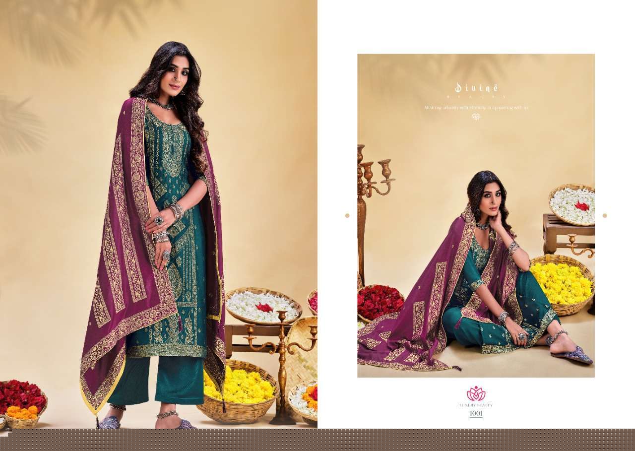 SAFFA BY VIONA SUITS 1001 TO 1008 SERIES BEAUTIFUL SUITS COLORFUL STYLISH FANCY CASUAL WEAR & ETHNIC WEAR PURE WOOL JACQUARD DRESSES AT WHOLESALE PRICE
