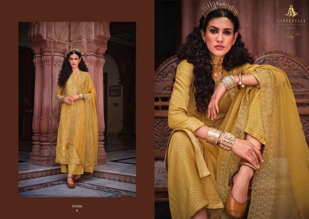 JAMDANI BY CINDERELLA 91001 TO 91006 SERIES BEAUTIFUL SUITS COLORFUL STYLISH FANCY CASUAL WEAR & ETHNIC WEAR PURE PASHMINA DRESSES AT WHOLESALE PRICE